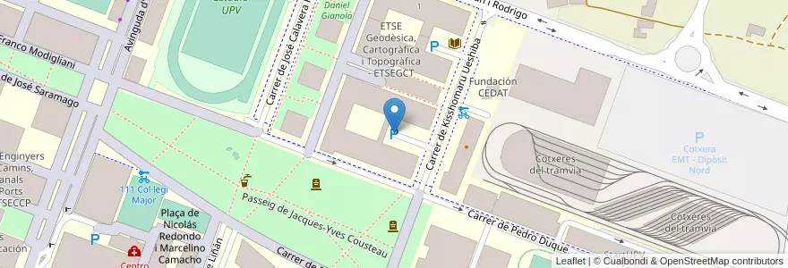 Mapa de ubicacion de P7B en اسپانیا, Comunitat Valenciana, València / Valencia, Comarca De València, València.