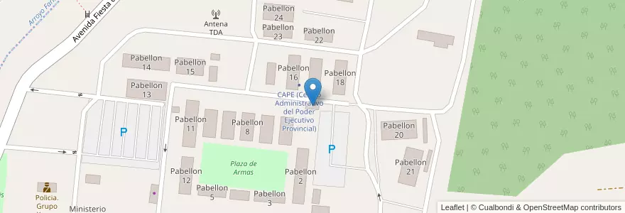 Mapa de ubicacion de Pabellon 19 en Arjantin, Catamarca, Departamento Capital, Municipio De San Fernando Del Valle De Catamarca, San Fernando Del Valle De Catamarca.