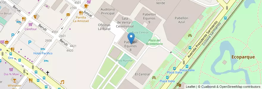 Mapa de ubicacion de Pabellón Equinos 8, Palermo en 阿根廷, Ciudad Autónoma De Buenos Aires, 布宜诺斯艾利斯, Comuna 14.