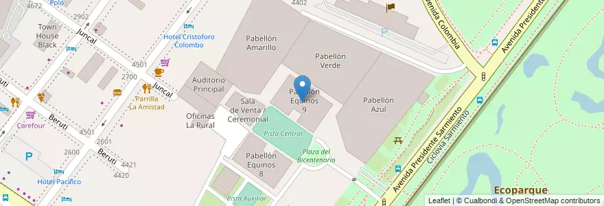 Mapa de ubicacion de Pabellón Equinos 9, Palermo en 아르헨티나, Ciudad Autónoma De Buenos Aires, 부에노스아이레스, Comuna 14.