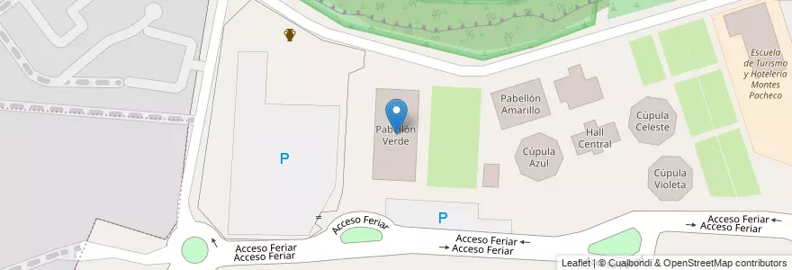Mapa de ubicacion de Pabellón Verde en Аргентина, Кордова, Departamento Capital, Pedanía Capital, Córdoba, Municipio De Córdoba.