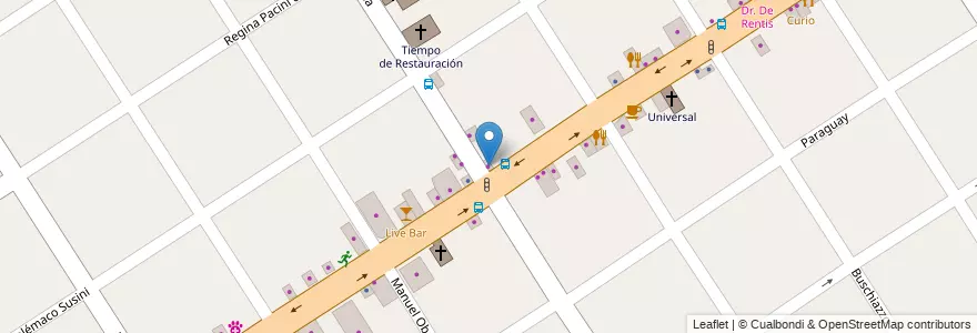 Mapa de ubicacion de Pablo Baldini en Argentine, Province De Buenos Aires, Partido De Tigre, Don Torcuato.