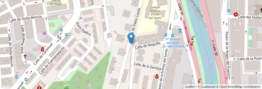 Mapa de ubicacion de PABLO CASALS, CALLE, DE,S/N en إسبانيا, منطقة مدريد, منطقة مدريد, Área Metropolitana De Madrid Y Corredor Del Henares, مدريد.