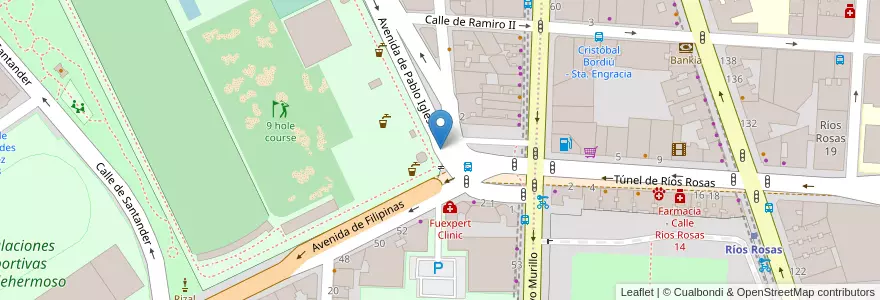 Mapa de ubicacion de PABLO IGLESIAS, AVENIDA, DE,S/N en 西班牙, Comunidad De Madrid, Comunidad De Madrid, Área Metropolitana De Madrid Y Corredor Del Henares, Madrid.