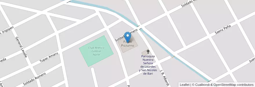 Mapa de ubicacion de Pablo Pizzurno en Argentina, Córdoba, Departamento Cruz Del Eje, Municipio De Cruz Del Eje, Pedanía Cruz Del Eje, Cruz Del Eje.