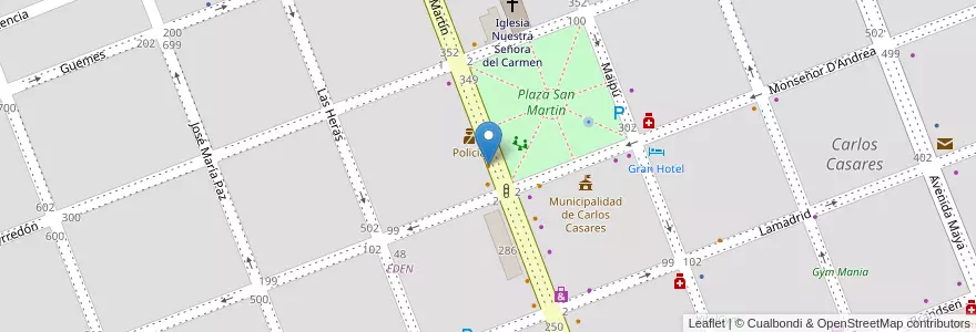 Mapa de ubicacion de PABLO'S en Argentinië, Buenos Aires, Partido De Carlos Casares, Carlos Casares.