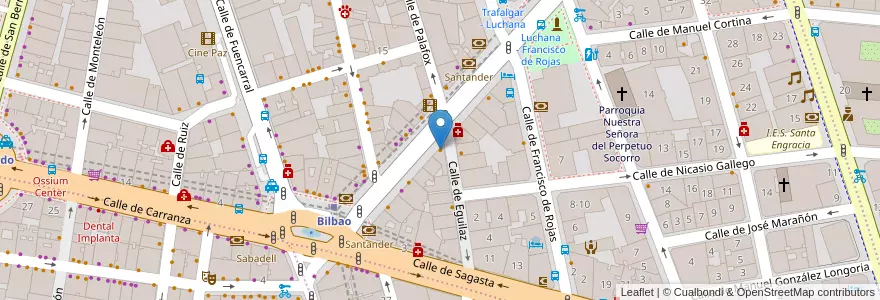 Mapa de ubicacion de Pablu's Bar en 西班牙, Comunidad De Madrid, Comunidad De Madrid, Área Metropolitana De Madrid Y Corredor Del Henares, Madrid.