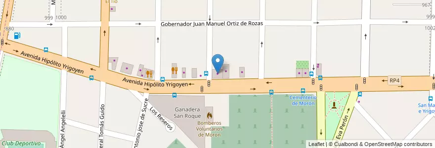 Mapa de ubicacion de Pacacentro Masisa en Arjantin, Buenos Aires, Partido De Morón, Morón.