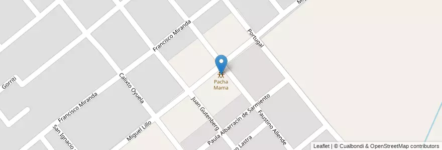 Mapa de ubicacion de Pacha Mama en アルゼンチン, ブエノスアイレス州, Partido De Moreno, Cuartel V.