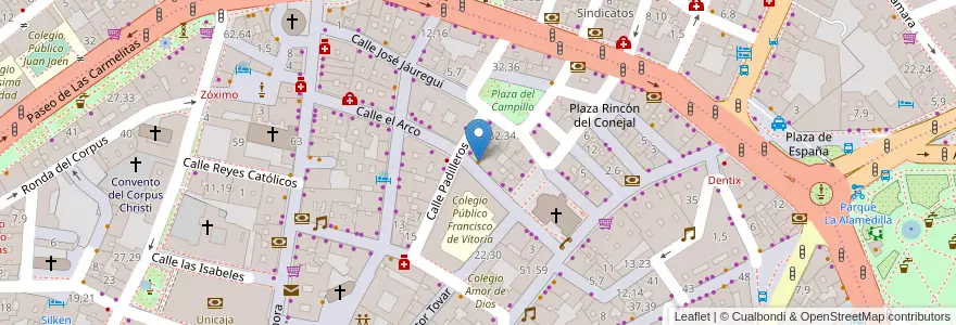 Mapa de ubicacion de Pacífico en Spagna, Castilla Y León, Salamanca, Campo De Salamanca, Salamanca.