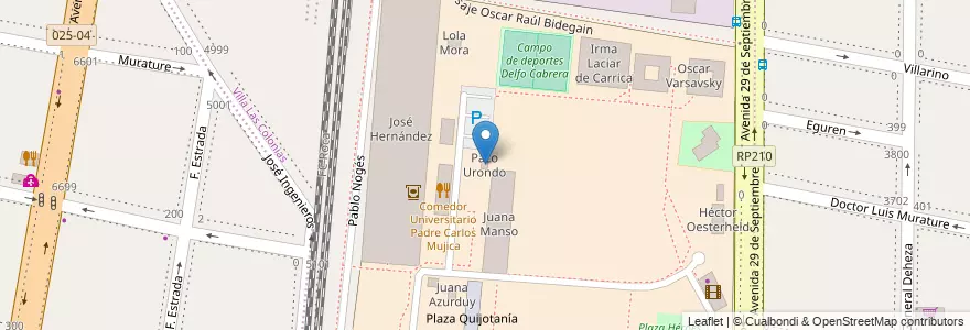 Mapa de ubicacion de Paco Urondo en Argentine, Province De Buenos Aires, Partido De Lanús, Remedios De Escalada.