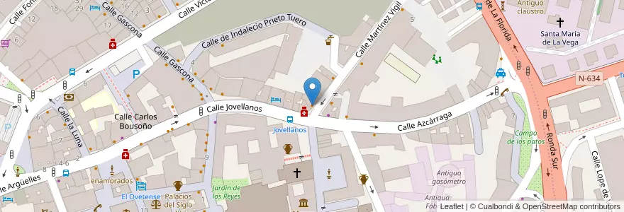 Mapa de ubicacion de Paco's Beer en Spanien, Asturien, Asturien, Oviedo.