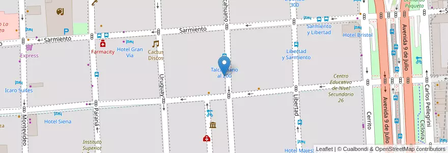 Mapa de ubicacion de Paco's, San Nicolas en Argentinien, Ciudad Autónoma De Buenos Aires, Comuna 1, Buenos Aires.