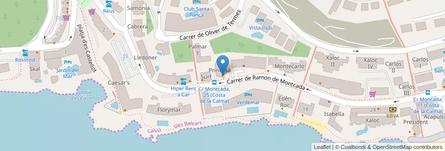 Mapa de ubicacion de Paco's en 스페인, España (Mar Territorial).