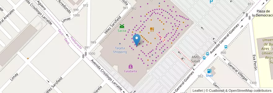Mapa de ubicacion de Paddle Watch en アルゼンチン, ブエノスアイレス州, Partido De Avellaneda.