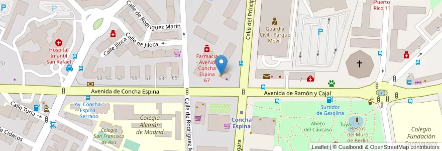 Mapa de ubicacion de Paddy's en Espanha, Comunidade De Madrid, Comunidade De Madrid, Área Metropolitana De Madrid Y Corredor Del Henares, Madrid.