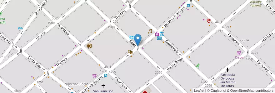 Mapa de ubicacion de padre coffee roasters & beer, Palermo en الأرجنتين, Ciudad Autónoma De Buenos Aires, Buenos Aires, Comuna 14.