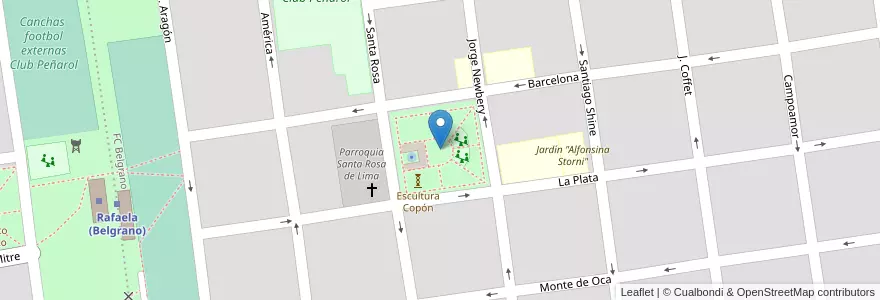 Mapa de ubicacion de Padre Normando Corti en Аргентина, Санта-Фе, Departamento Castellanos, Municipio De Rafaela.