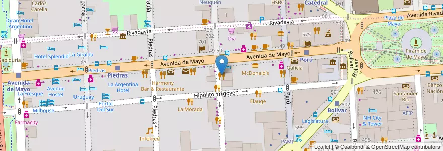 Mapa de ubicacion de Paella Valenciana, Montserrat en アルゼンチン, Ciudad Autónoma De Buenos Aires, Comuna 1, ブエノスアイレス.