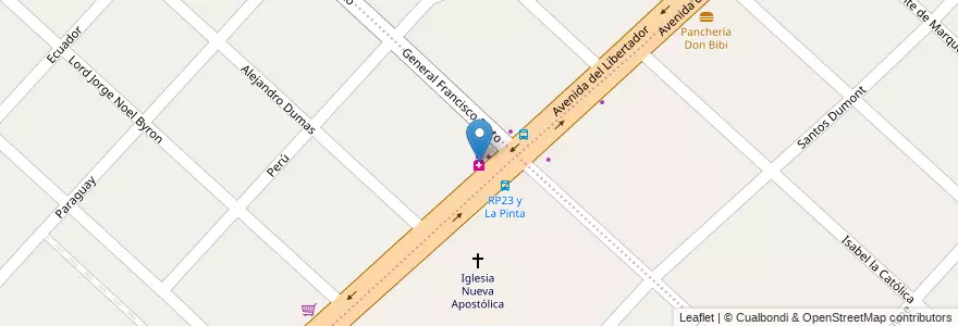 Mapa de ubicacion de Paganini en Arjantin, Buenos Aires, Partido De Moreno, Trujui.
