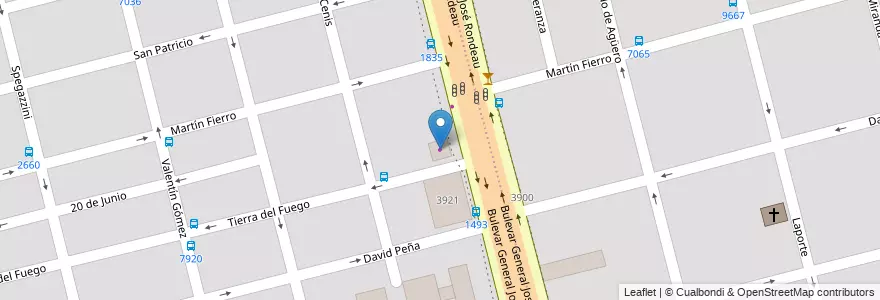 Mapa de ubicacion de Pagano Hogar en الأرجنتين, سانتا في, Departamento Rosario, Municipio De Rosario, روساريو.