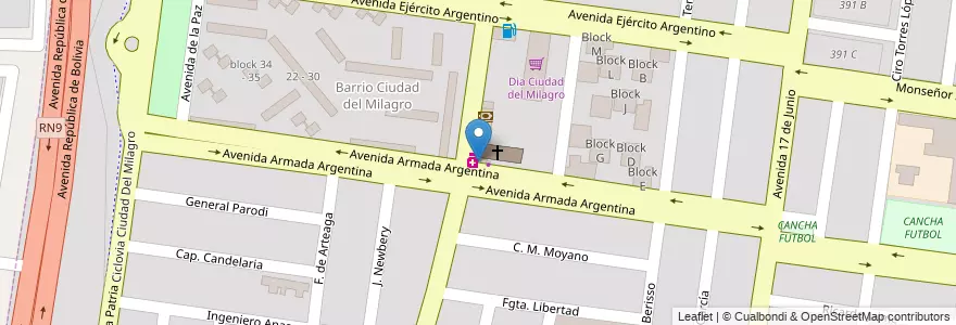 Mapa de ubicacion de Pago Facil en الأرجنتين, Salta, Capital, Municipio De Salta.