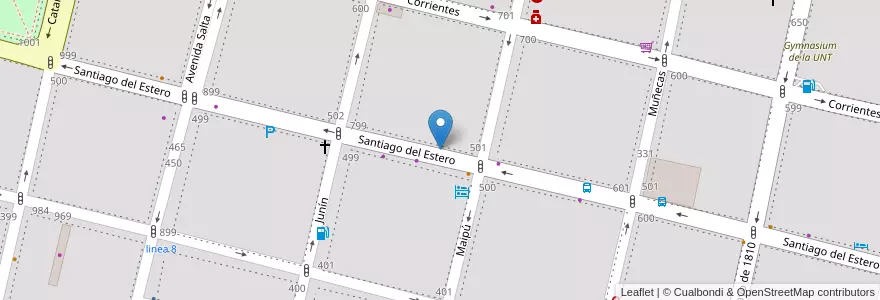 Mapa de ubicacion de Pago Facil en アルゼンチン, トゥクマン州, San Miguel De Tucumán, Departamento Capital, San Miguel De Tucumán.