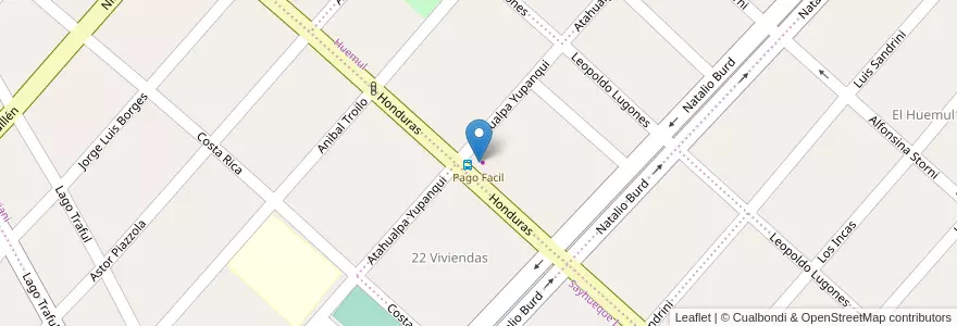Mapa de ubicacion de Pago Facil en Arjantin, Şili, Neuquén, Departamento Confluencia, Centenario.