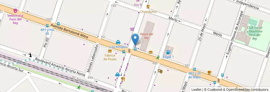 Mapa de ubicacion de Pago Fácil en Argentina, Buenos Aires, Partido De Moreno, Partido De Merlo, Merlo.
