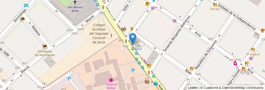 Mapa de ubicacion de Pago Fácil, Palermo en 아르헨티나, Ciudad Autónoma De Buenos Aires, 부에노스아이레스, Comuna 14.