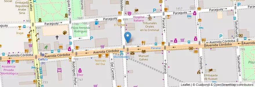 Mapa de ubicacion de Pago Fácil, Recoleta en الأرجنتين, Ciudad Autónoma De Buenos Aires, Comuna 1, Buenos Aires.