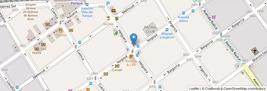 Mapa de ubicacion de Pago Fácil, Villa del Parque en Аргентина, Буэнос-Айрес, Буэнос-Айрес, Comuna 11.