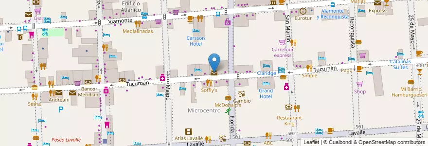 Mapa de ubicacion de Pago, San Nicolas en アルゼンチン, Ciudad Autónoma De Buenos Aires, Comuna 1, ブエノスアイレス.