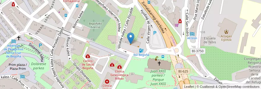 Mapa de ubicacion de Pagoa Café en إسبانيا, إقليم الباسك, Bizkaia, Bilboaldea, بلباو.