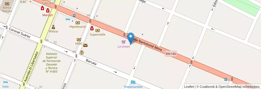Mapa de ubicacion de Pagoda en アルゼンチン, チリ, メンドーサ州, San Rafael, Distrito Ciudad De San Rafael, Departamento San Rafael.