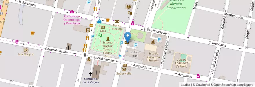 Mapa de ubicacion de PagoFacil en アルゼンチン, チリ, メンドーサ州, Godoy Cruz, Departamento Godoy Cruz, Distrito Ciudad De Godoy Cruz.