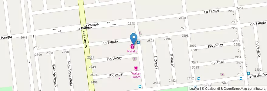 Mapa de ubicacion de PagoFacil en Argentina, Cile, Mendoza, Departamento Las Heras, Distrito El Challao.