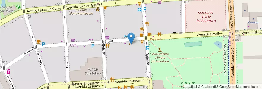 Mapa de ubicacion de PagoFacil, San Telmo en 아르헨티나, Ciudad Autónoma De Buenos Aires, Comuna 4, Comuna 1, 부에노스아이레스.