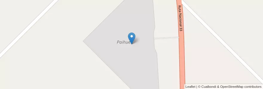 Mapa de ubicacion de Paihuen en آرژانتین, استان بوئنوس آیرس, Partido De General Villegas.