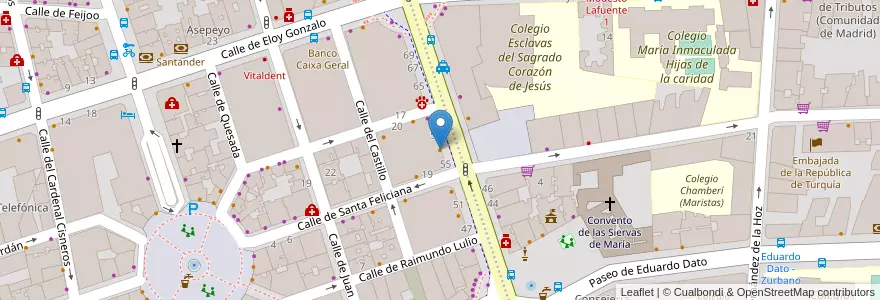 Mapa de ubicacion de Pain Bistro en Espagne, Communauté De Madrid, Communauté De Madrid, Área Metropolitana De Madrid Y Corredor Del Henares, Madrid.