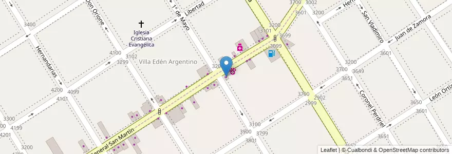 Mapa de ubicacion de Painados en アルゼンチン, ブエノスアイレス州, Partido De Lanús, Remedios De Escalada, Lanús Oeste.