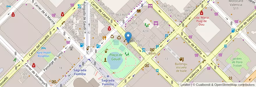 Mapa de ubicacion de Paisano Cafe en 스페인, Catalunya, Barcelona, Barcelonès, 바르셀로나.