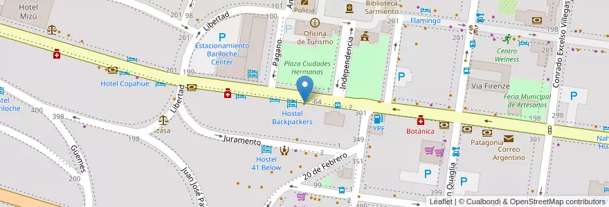 Mapa de ubicacion de Pajaro's en Аргентина, Чили, Рио-Негро, Departamento Bariloche, Municipio De San Carlos De Bariloche, Сан-Карлос-Де-Барилоче.