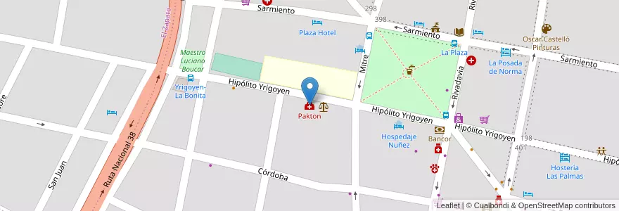 Mapa de ubicacion de Pakton en Arjantin, Córdoba, Departamento Punilla, Pedanía Dolores, Municipio De Capilla Del Monte, Capilla Del Monte.