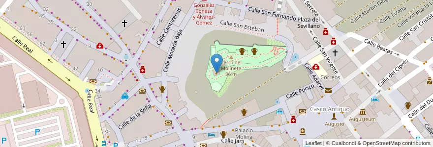 Mapa de ubicacion de Palacete del Molinete en إسبانيا, منطقة مرسية, منطقة مرسية, Campo De Cartagena Y Mar Menor, Cartagena.
