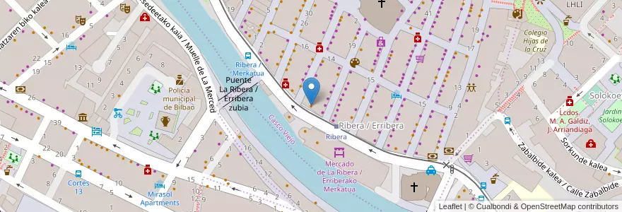 Mapa de ubicacion de Palacio Arana en España, Euskadi, Bizkaia, Bilboaldea, Bilbao.