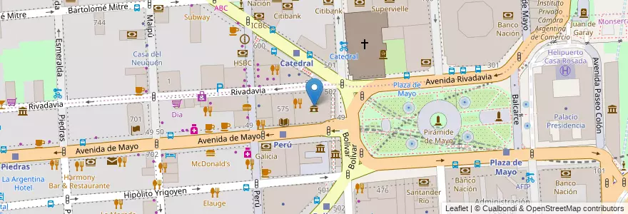 Mapa de ubicacion de Palacio de Gobierno de la Ciudad, Montserrat en 阿根廷, Ciudad Autónoma De Buenos Aires, Comuna 1, 布宜诺斯艾利斯.