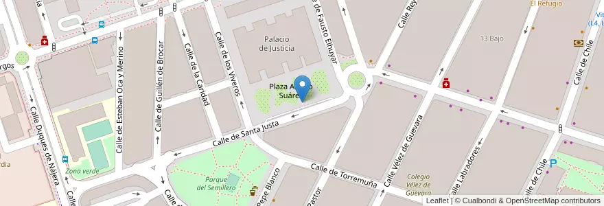 Mapa de ubicacion de Palacio de Justicia en إسبانيا, لا ريوخا, لا ريوخا, لوغرونيو.