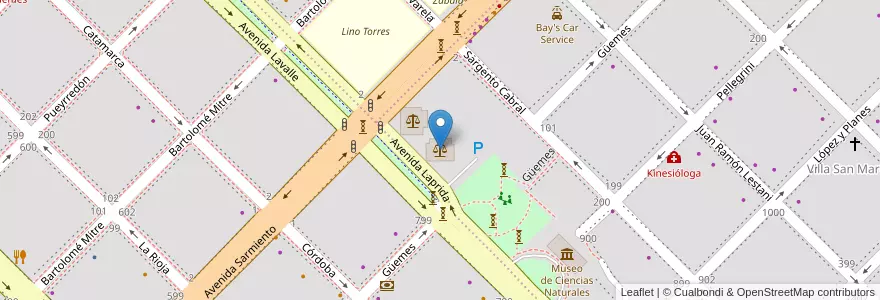 Mapa de ubicacion de Palacio de Justicia de la Provincia del Chaco en Argentina, Chaco, Departamento San Fernando, Resistencia, Resistencia.