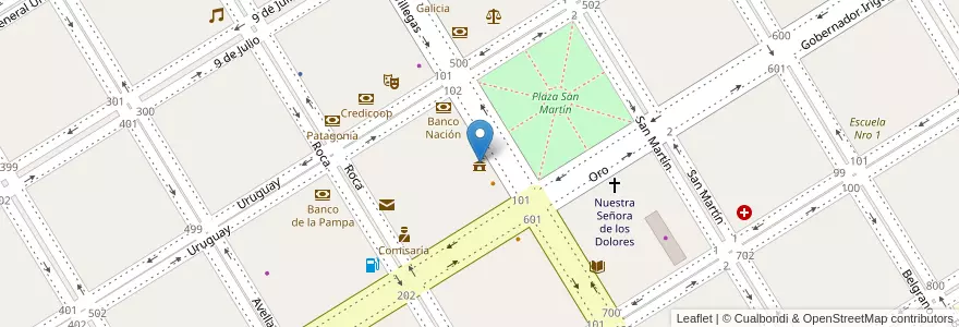 Mapa de ubicacion de Palacio Municipal en Argentine, Province De Buenos Aires, Partido De Trenque Lauquen, Cuartel Chacras De Trenque Lauquen, Trenque Lauquen.